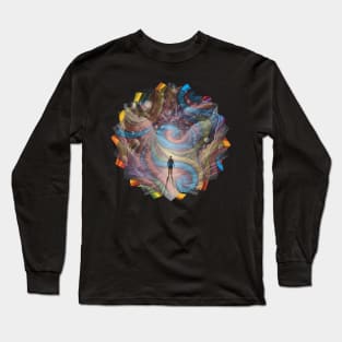 Human in psychedelic universe Long Sleeve T-Shirt